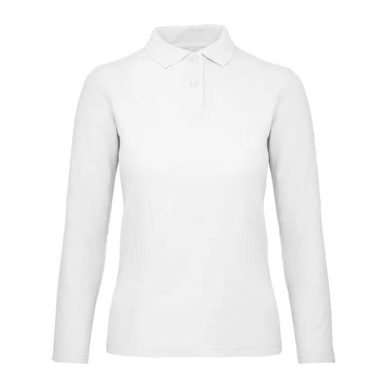 Tricou polo cu mânecă lungă pentru femei B&C ID.001 LSL
